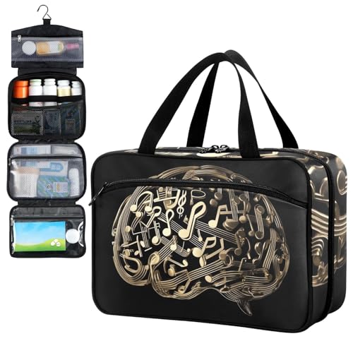 Fustylead Brain Made from Intricate Gold Musical Notes Pill Organizer Bag Large Medicine Travel Carrying Case with Zipper for Vitamin Supplements Fish Oil, Leeres First Aid Kit for Hiking Camping, Fustylead Brain Made from Intricate Gold Musical Notes Pill Organizer Bag Large Medicine Travel Carrying Case with Zipper for Vitamin Supplements Fish Oil, Leeres First Aid Kit for Hiking Camping, von Fustylead
