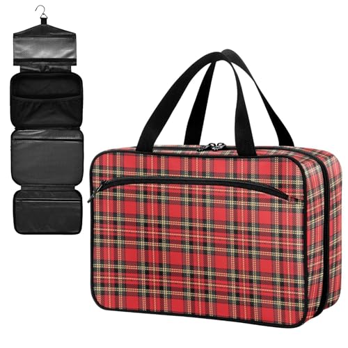 Fustylead Große Erste-Hilfe-Tasche mit Reißverschluss, leer, für Reisen, Wandern, Camping, Rot kariert, rot, L Fustylead Große Erste-Hilfe-Tasche mit Reißverschluss, leer, für Reisen, Wandern, Camping, Rot kariert, rot, L von Fustylead