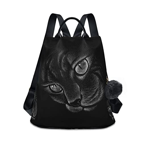 Fustylead Rucksack für Damen, Diebstahlschutz, Rucksack, Geldbörse, Reise-Tagesrucksack, schwarze katze, One size von Fustylead