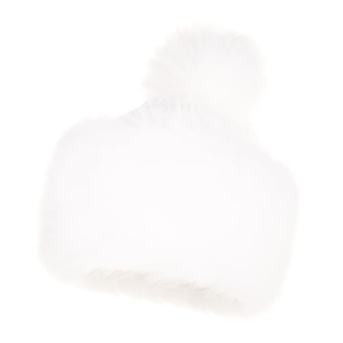 Futrzane Classic Bommel Mütze - Fellmütze Damen - Russen Wintermütze aus Pelz (S, Weiß Classic) von Futrzane