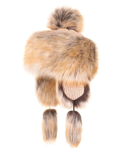 Futrzane Classic Mütze mit Ohrenklappen - Fliegermütze Damen - Russische Hut (L, Rotbraun Classic) von Futrzane