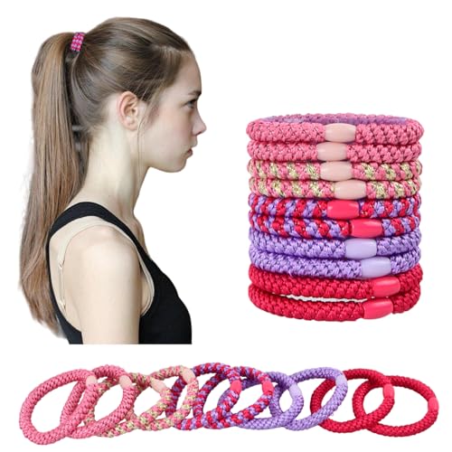 10 Stück Haargummi Elastisch, Elasitc Haargummis für Mädchen Stylisch Pferdeschwanz Inhaber für Damen und Mädchen, Mehrfarbigen Elastischen Bändern, Haarbänder, Elastisch (5 mix color) von Futuhada