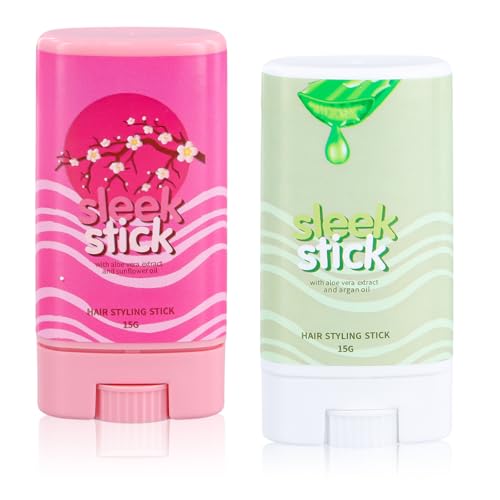 2 St Rehbarer Haarwachs Stick, Starker Halt Haarwachs Stab, Styling Haar Pomadestift, Anti-Frizz Wachs Stick für Haare, Styling-Wachsstift, Haar Stick für Flyaway-Haarpflege, Hair Wax Stick (A) von Futuhada