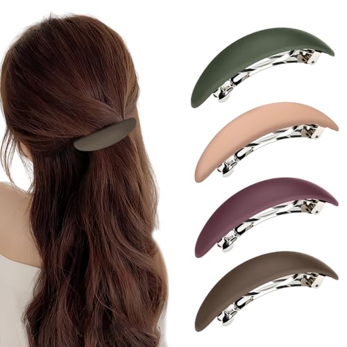 4 Stück Automatische Haarspangen Vintage, Französischer Vintage-Haarschmuck, Klassische Französische Große Haarspangen für Frauen Mädchen Feines und Mitteldickes Haar 4 Stück Automatische Haarspangen Vintage, Französischer Vintage-Haarschmuck, Klassische Französische Große Haarspangen für Frauen Mädchen Feines und Mitteldickes Haar von Futuhada