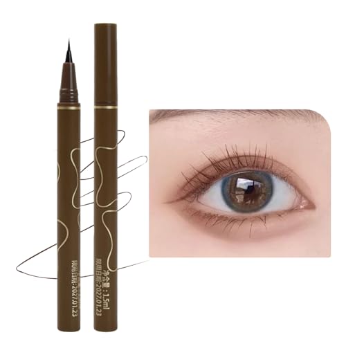 Brown Liquid Eyeliner, Wasserfest Eyeliner Pen, Super Slim liquid Eye Liner, Wischfester Liquid Liner Long-Lasting, Braun Ink Eyelinerstift Intense, High Precision, Betont die Augen im Handumdrehen! von Futuhada