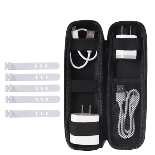 Futuhada Eva Stift Etui, Premium Schwarz Federmäppchen Kunstleder Pencil Hülle mit Stiftschlaufe & integriertem Ablagefach Multifunktionale Schreibmäppchen Für Bleistifte, Kugelschreiber, USB-Kabel von Futuhada