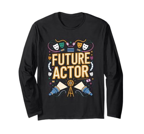 Zukünftiger Schauspieler Abschlussschule Kleinkind Damen Herren Langarmshirt Zukünftiger Schauspieler Abschlussschule Kleinkind Damen Herren Langarmshirt von Future Actor Student Dad Mom School Kids