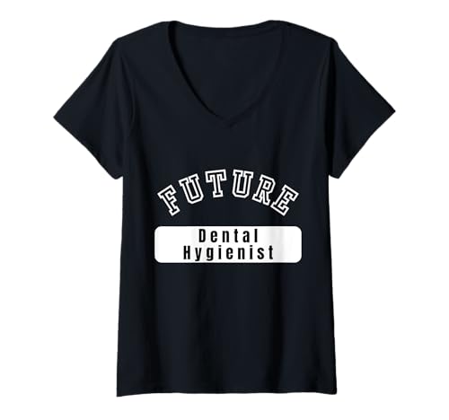 Damen Motivation eines zukünftigen Zahnhygienikers T-Shirt mit V-Ausschnitt Damen Motivation eines zukünftigen Zahnhygienikers T-Shirt mit V-Ausschnitt von Future Dental Hygienist Celebrating Career