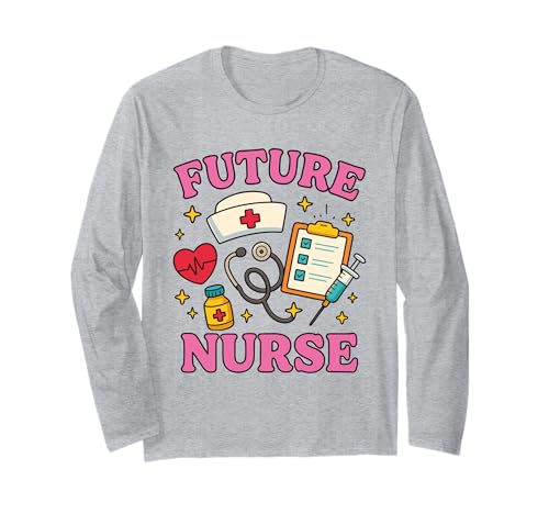 Zukünftige Krankenschwester Krankenpflege Student Medizinstudium Leben Kinder Karriere Langarmshirt Zukünftige Krankenschwester Krankenpflege Student Medizinstudium Leben Kinder Karriere Langarmshirt von Future Nurse Little Hero Medical Dreamers Tee