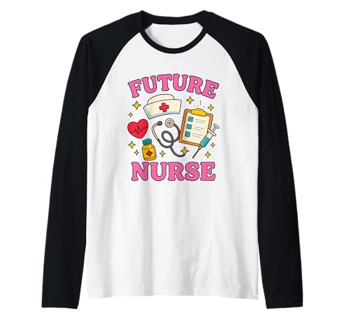 Zukünftige Krankenschwester Krankenpflege Student Medizinstudium Leben Kinder Karriere Raglan Zukünftige Krankenschwester Krankenpflege Student Medizinstudium Leben Kinder Karriere Raglan von Future Nurse Little Hero Medical Dreamers Tee