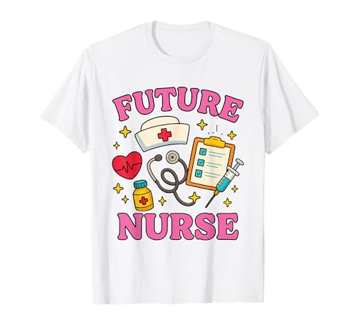 Zukünftige Krankenschwester Krankenpflege Student Medizinstudium Leben Kinder Karriere T-Shirt Zukünftige Krankenschwester Krankenpflege Student Medizinstudium Leben Kinder Karriere T-Shirt von Future Nurse Little Hero Medical Dreamers Tee