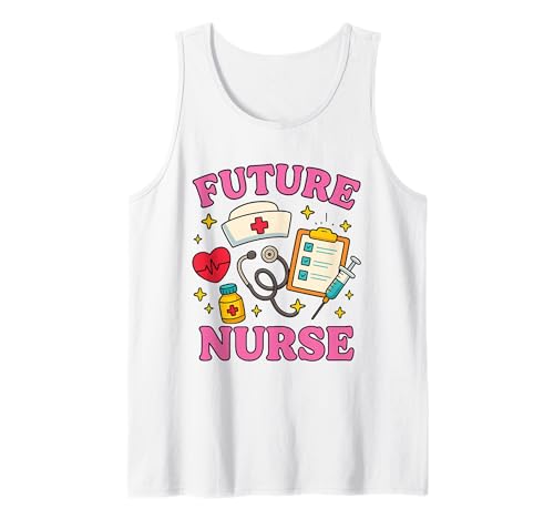 Zukünftige Krankenschwester Krankenpflege Student Medizinstudium Leben Kinder Karriere Tank Top Zukünftige Krankenschwester Krankenpflege Student Medizinstudium Leben Kinder Karriere Tank Top von Future Nurse Little Hero Medical Dreamers Tee