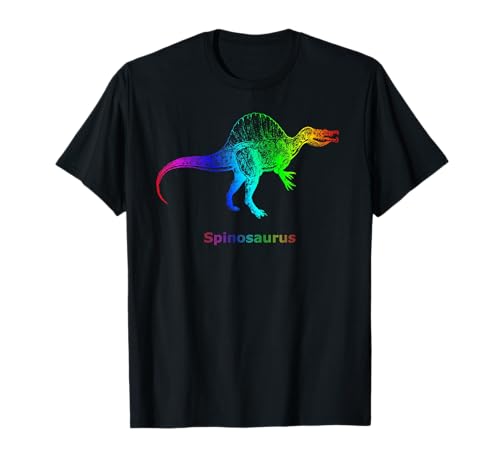Spinosaurus Dinosaurier Regenbogen Skelett T-Shirt Spinosaurus Dinosaurier Regenbogen Skelett T-Shirt von Future Paleontologist Gear