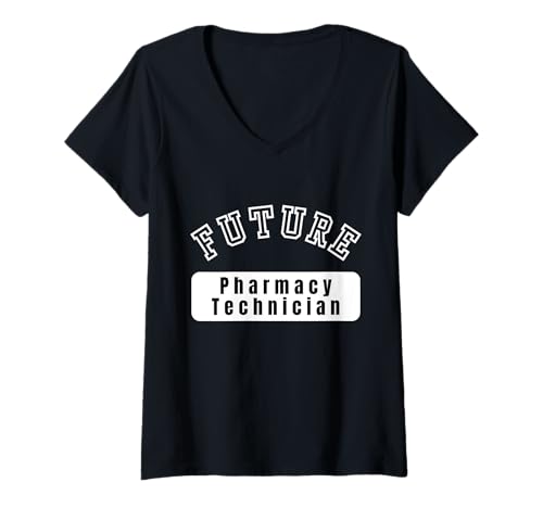 Damen Motivation der Studenten des zukünftigen Apothekentechnikers T-Shirt mit V-Ausschnitt Damen Motivation der Studenten des zukünftigen Apothekentechnikers T-Shirt mit V-Ausschnitt von Future Pharmacy Technician Celebrating Career