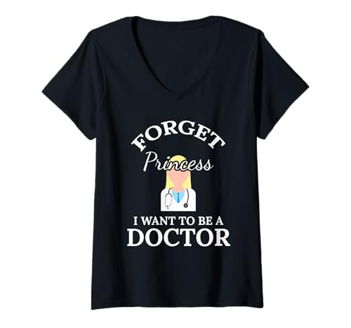 Damen Vergiss Prinzessin, ich möchte Ärztin Werden, medizinische Krankenschwester T-Shirt mit V-Ausschnitt Damen Vergiss Prinzessin, ich möchte Ärztin Werden, medizinische Krankenschwester T-Shirt mit V-Ausschnitt von Future Physician Medical Student Healthcare Worker