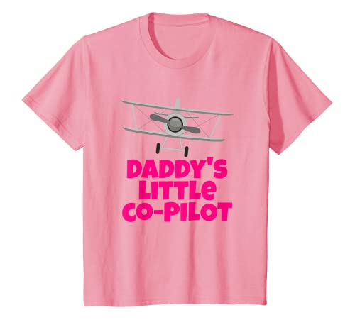 Kinder Daddy's Little Co-Pilot Flugzeug T-Shirt Kinder Daddy's Little Co-Pilot Flugzeug T-Shirt von Future Pilot and Pilot In Training by B
