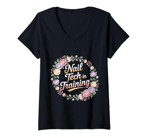 Damen Nail Tech In Training Beauty Manicure Student - T-Shirt mit V-Ausschnitt Damen Nail Tech In Training Beauty Manicure Student - T-Shirt mit V-Ausschnitt von Future Pro Nail Tech
