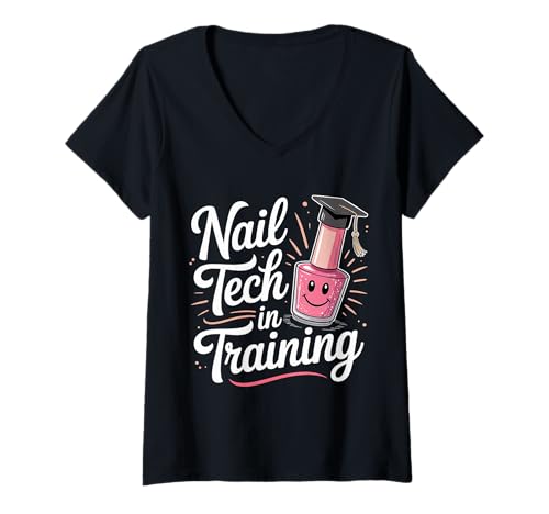Damen Nail Tech In Training Beauty Manicure Student |- T-Shirt mit V-Ausschnitt Damen Nail Tech In Training Beauty Manicure Student |- T-Shirt mit V-Ausschnitt von Future Pro Nail Tech