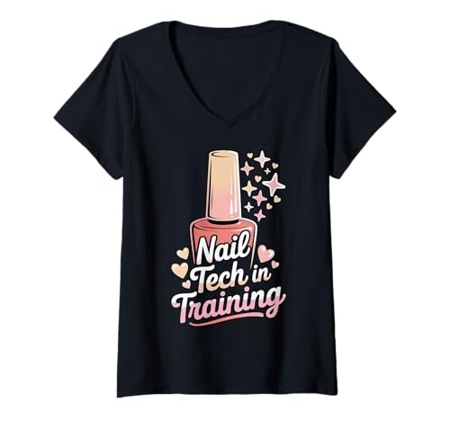 Damen Nail Tech In Training Beauty Manicure Student |- T-Shirt mit V-Ausschnitt Damen Nail Tech In Training Beauty Manicure Student |- T-Shirt mit V-Ausschnitt von Future Pro Nail Tech
