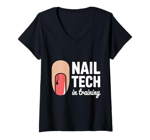 Damen Nail Tech In Training Beauty Manicure Student - T-Shirt mit V-Ausschnitt Damen Nail Tech In Training Beauty Manicure Student - T-Shirt mit V-Ausschnitt von Future Pro Nail Tech