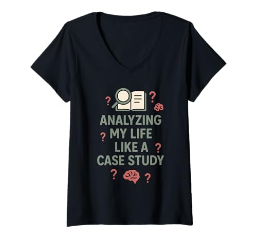 Damen Psychologie Student Finals Stress Humor Brain Nerd Pride T-Shirt mit V-Ausschnitt Damen Psychologie Student Finals Stress Humor Brain Nerd Pride T-Shirt mit V-Ausschnitt von Future Psychologist Diagnose Myself Class Gift