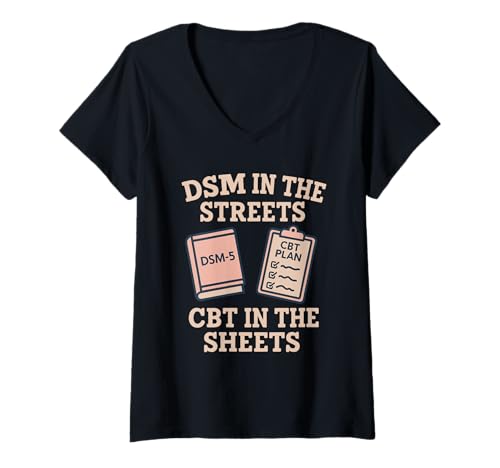 Damen Psychologie Student Finals Stress Humor Brain Nerd Pride T-Shirt mit V-Ausschnitt Damen Psychologie Student Finals Stress Humor Brain Nerd Pride T-Shirt mit V-Ausschnitt von Future Psychologist Diagnose Myself Class Gift
