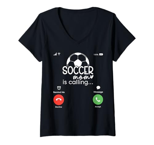 Damen Soccer Mom Must Haves Damen Muttertag In My Soccer Mom Era T-Shirt mit V-Ausschnitt von Future Soccer Mom Costume For Girls