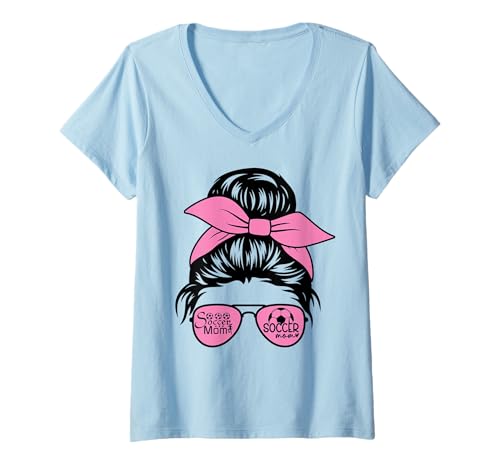 Damen Soccer Mom Must Haves Damen Muttertag In My Soccer Mom Era T-Shirt mit V-Ausschnitt von Future Soccer Mom Costume For Girls