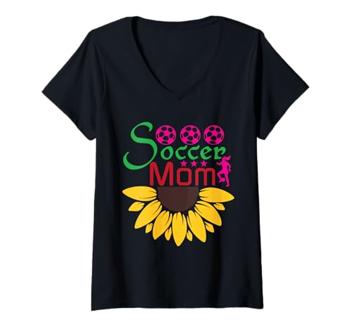 Damen Soccer Mom Must Haves Damen Muttertag In My Soccer Mom Era T-Shirt mit V-Ausschnitt von Future Soccer Mom Costume For Girls
