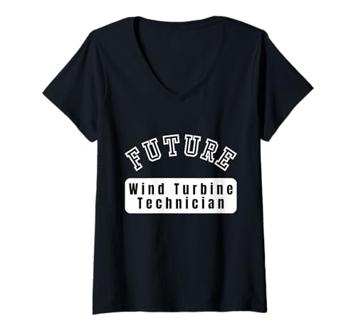 Damen Future Wind Turbine Techniker Student Motivation T-Shirt mit V-Ausschnitt Damen Future Wind Turbine Techniker Student Motivation T-Shirt mit V-Ausschnitt von Future Wind Turbine Technician Celebrating Career