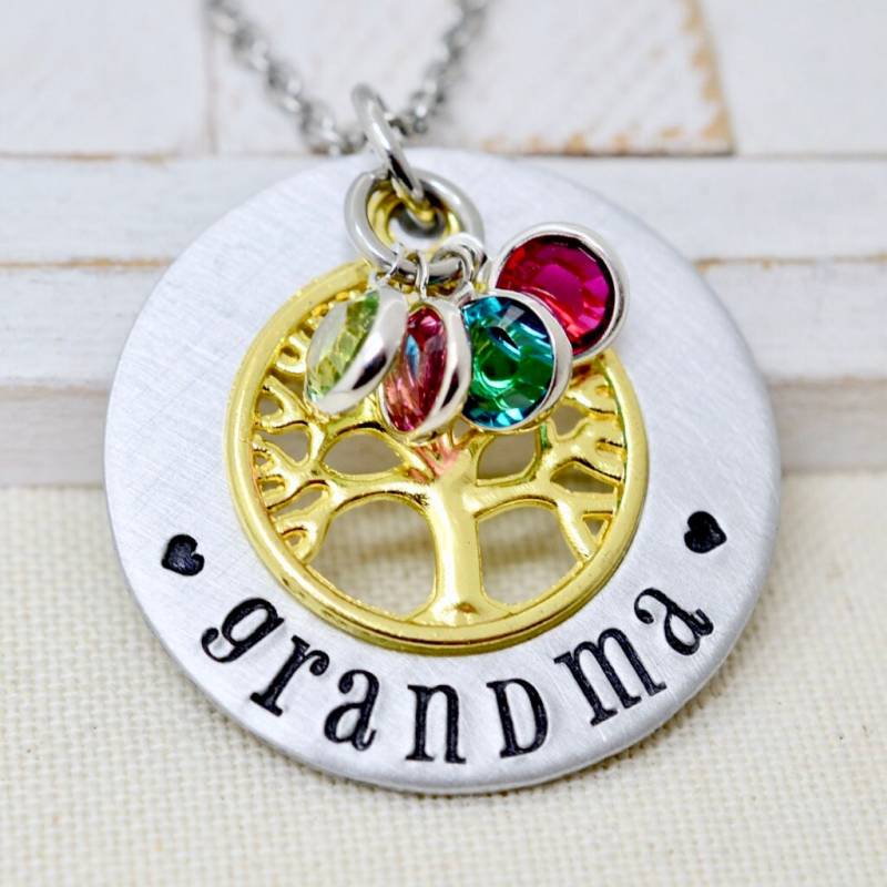 Großmutter Halskette, Geburtsstein Stammbaum Halskette Für Oma, Geschenk Nana, Oma von FutureHeirloomDesign