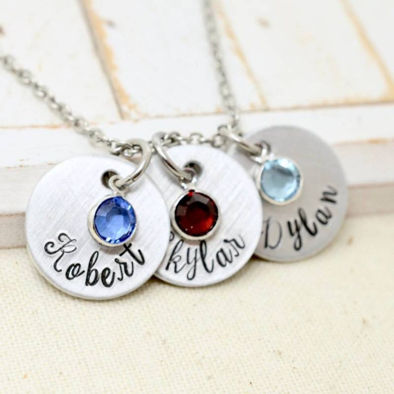 Personalisierte Geburtsstein Halskette Für Mama, Mutter Halskette, Geschenk Großmutter Oma Oma von FutureHeirloomDesign