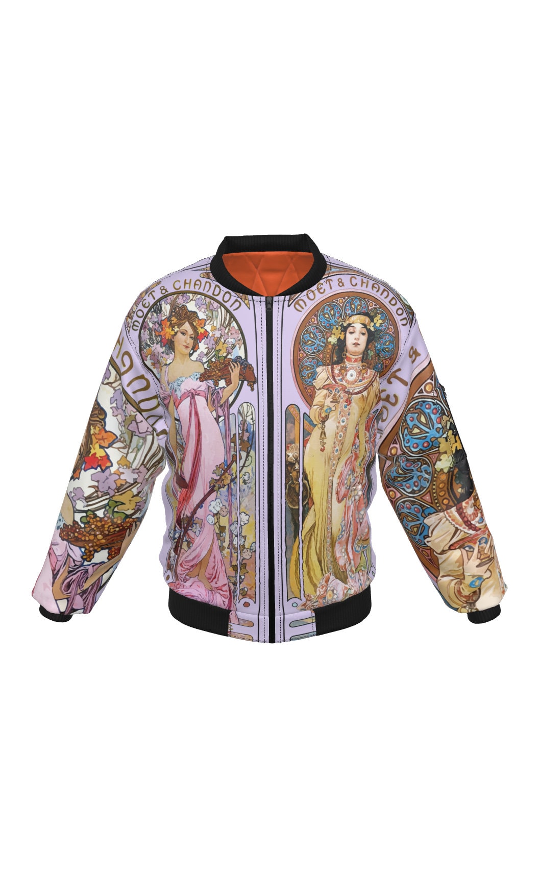 Jugendstil Bomberjacke Für Männer Oder Frauen, Alphonse Mucha von FutureisretroStore