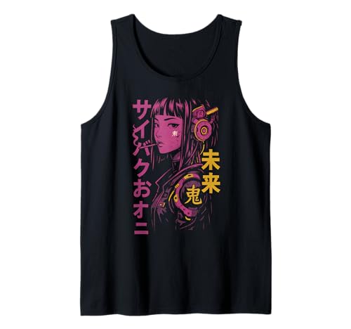 Futuristische Manga-Dämonen-Illustrationskunst für Cyberpunk-Anime-Mädchen Tank Top Futuristische Manga-Dämonen-Illustrationskunst für Cyberpunk-Anime-Mädchen Tank Top von Futuristic Cyberpunk Girl Manga Anime Illustration