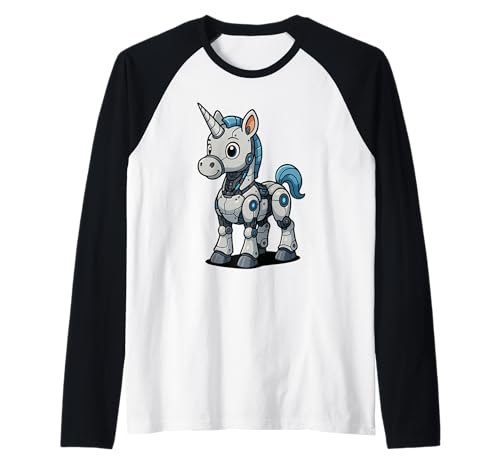 Futuristisches Roboter-Einhorn, Jungen, Mädchen, Männer, Frauen, Kinder, Erwachsene Raglan Futuristisches Roboter-Einhorn, Jungen, Mädchen, Männer, Frauen, Kinder, Erwachsene Raglan von Futuristic Robotic Unicorn Rainbow Shop