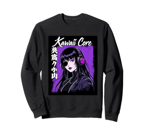 Manga Anime Cyberpunk Girl Mit Maske Sci-Fi Zukunft Girl Sweatshirt von Futuristisch Manga Anime Cyberpunk Kunst