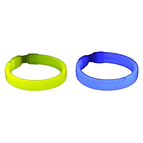 Fuuroottly Leuchtendes Armband / Armreif, leuchtet im Dunkeln, Blau und Gelb, 2 Stück Fuuroottly Leuchtendes Armband / Armreif, leuchtet im Dunkeln, Blau und Gelb, 2 Stück von Fuuroottly