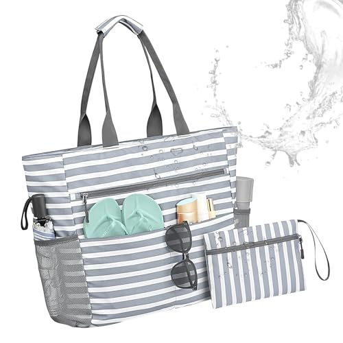 Fuuxtci Strandtasche,Wasserdichter Großer Strandbeutel | Organizer Faltbarer sanddichter Beutel für Frauen auf Reisen am Pool im Urlaub zum Tragen von Sonnenbrillen Wasserflaschen und auf dem Boot von Fuuxtci