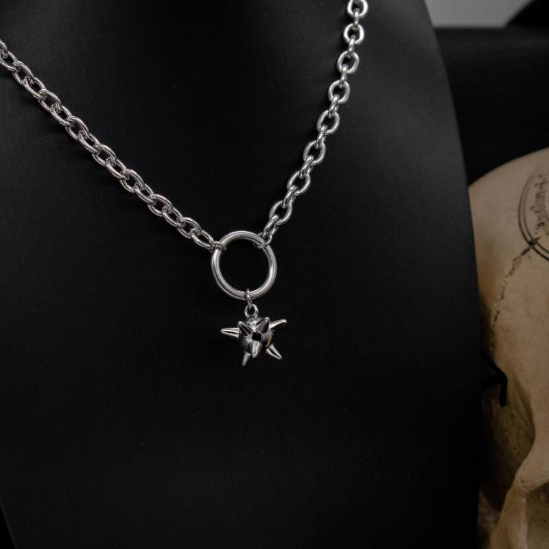 Medieval Flail Necklace | Ball Chain Stainless Steel Silver Color Medieval Flail Necklace | Ball Chain Stainless Steel Silver Color von FuxJewellerySale