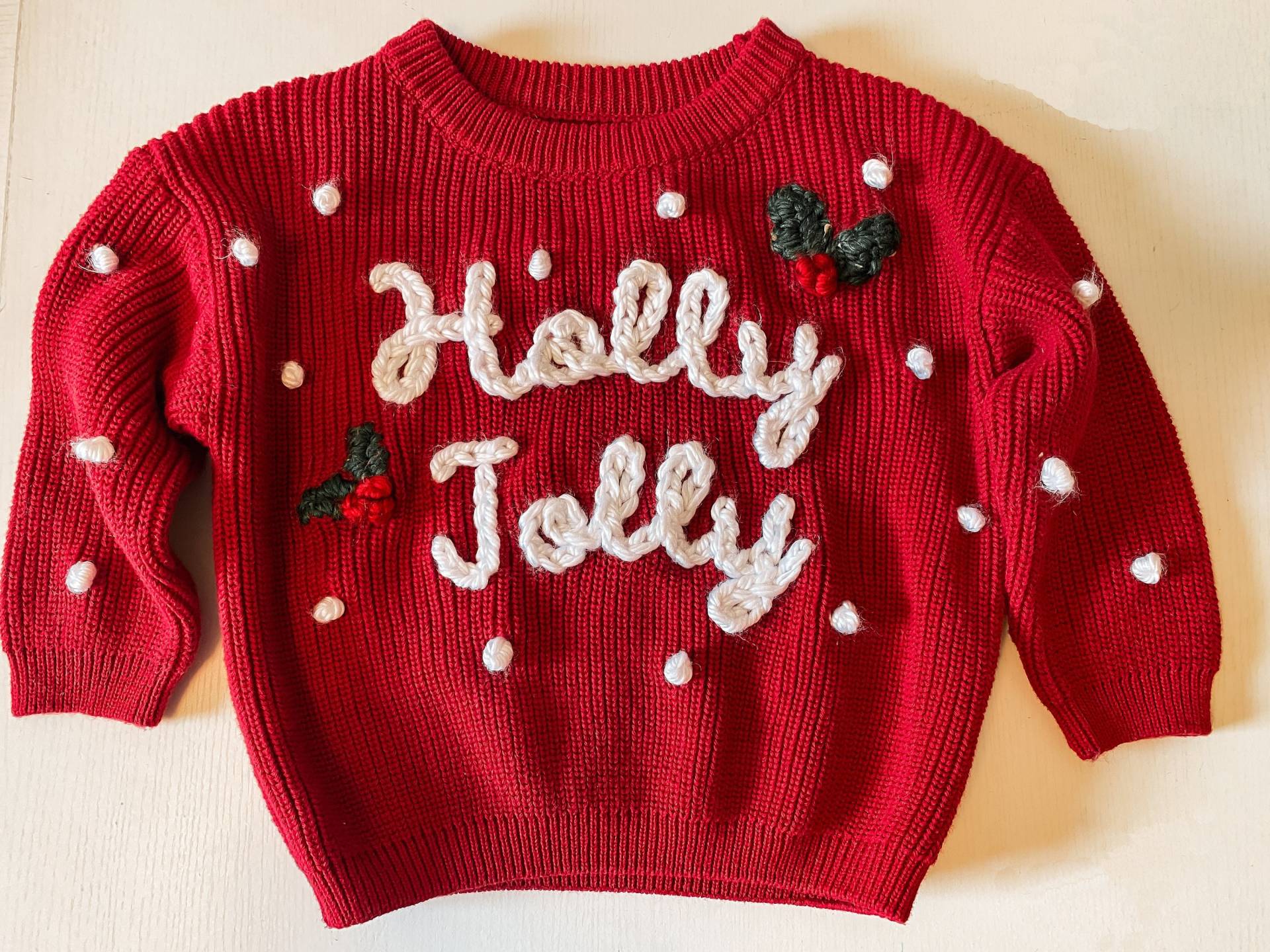 Bestickter Weihnachtspullover Personalisiertes Weihnachtsstrick-Outfit Für Kleinkinder Bestickter Weihnachtspullover Personalisiertes Weihnachtsstrick-Outfit Für Kleinkinder von FuzzyKnitsCo