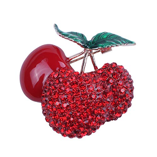 Fvoagaou Rote Kirsche Broschen Fuer Frauen Kirsche Fruechte Hochzeiten Bankett Broschen Geschenke des Geliebten des neuen Jahres von Fvoagaou