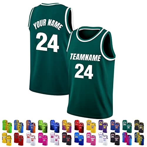 FwSYouMAI Benutzerdefinierte Basketball-Trikot, gedruckt Team Name/Nummer, personalisierte Sport-Trikots Uniformen für Männer/Frauen/Jungen/Mädchen-Stil 21 von FwSYouMAI