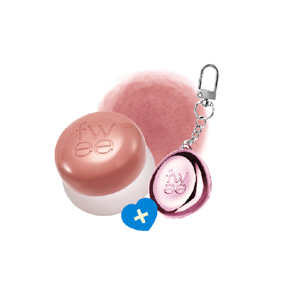 Fwee - Lip & Cheek Blurry Pudding Pot + Pendant Keyring (Random Color) Set - 5g - ND03 Without von Fwee