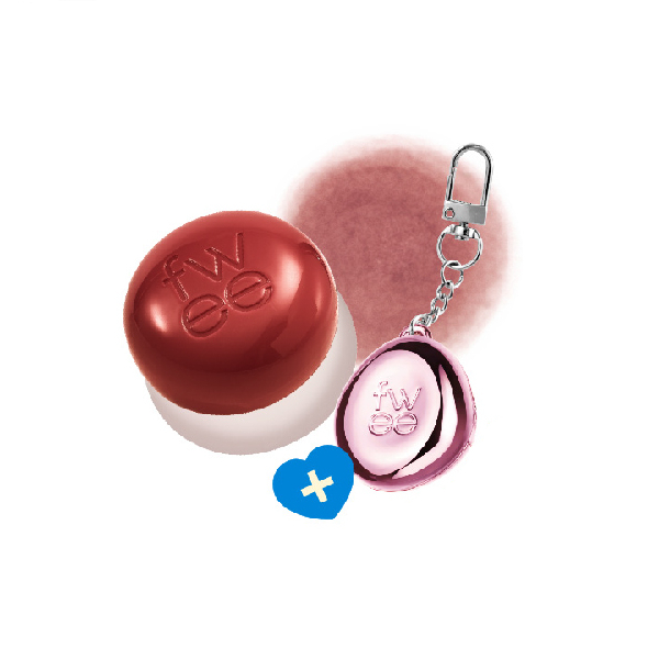 Fwee - Lip & Cheek Blurry Pudding Pot + Pendant Keyring (Random Color) Set - 5g - RS03 Faded von Fwee