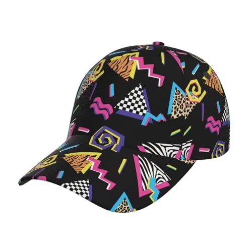 Retro 80er 90er Jahre Mode Stil Trucker Hut Herren Damen Baseball Cap Mütze Verstellbar Einfarbig Cap, Siehe Abbildung, One size von Fxuyyok