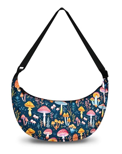 Halbmondtasche, leicht, Crossbody-Tasche für Damen, wasserdicht, lässig, Schultertasche mit verstellbarem Riemen-Reißverschluss, metallisch, Medium, Halbmond-Tasche Halbmondtasche, leicht, Crossbody-Tasche für Damen, wasserdicht, lässig, Schultertasche mit verstellbarem Riemen-Reißverschluss, metallisch, Medium, Halbmond-Tasche von FyLybois