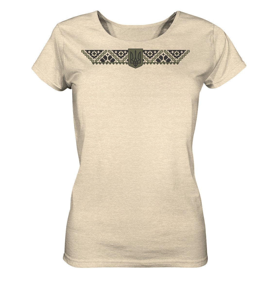 Ukraine Tryzub Trident Dreizack & Vyshyvanka Vegan - Ladies Organic Shirt Ukraine Tryzub Trident Dreizack & Vyshyvanka Vegan - Ladies Organic Shirt von FyarMedia