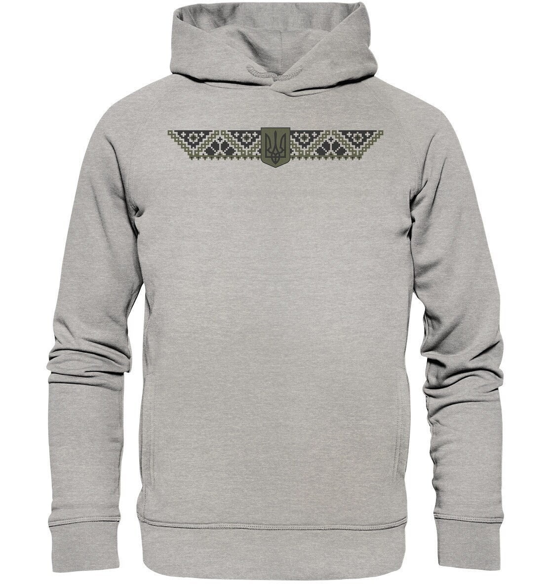 Ukraine Tryzub Trident Dreizack & Vyshyvanka Vegan - Organic Fashion Hoodie Ukraine Tryzub Trident Dreizack & Vyshyvanka Vegan - Organic Fashion Hoodie von FyarMedia