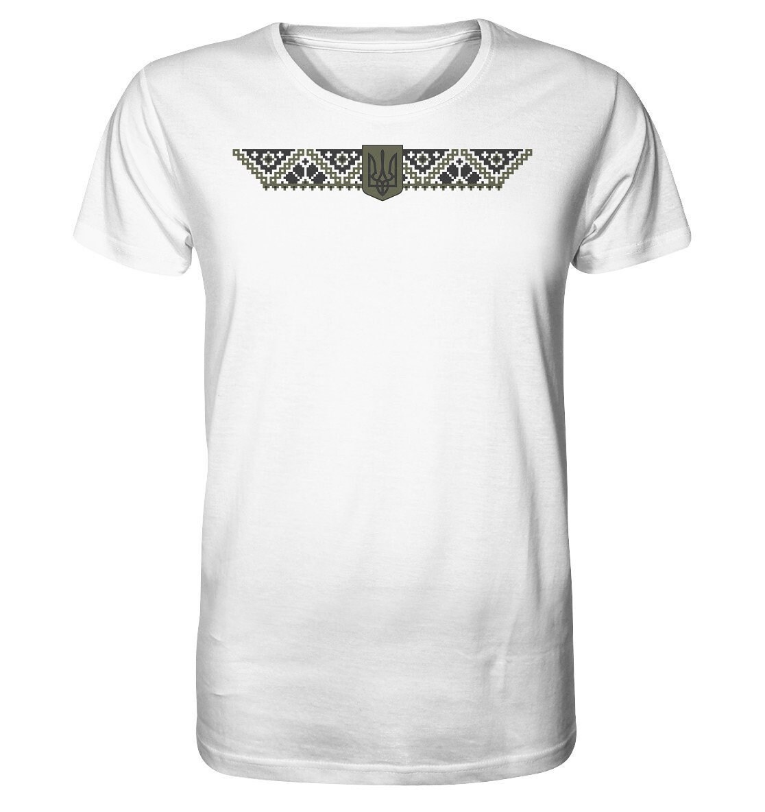Ukraine Tryzub Trident Dreizack & Vyshyvanka Vegan - Organic Shirt Ukraine Tryzub Trident Dreizack & Vyshyvanka Vegan - Organic Shirt von FyarMedia