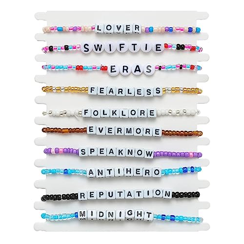 Armbänder für Frauen 10-teiliges Bohemian-Armband-Set mit Alphabet-Perlenarmbändern von Swiftie1989 Armbänder für Frauen 10-teiliges Bohemian-Armband-Set mit Alphabet-Perlenarmbändern von Swiftie1989 von Fycakly
